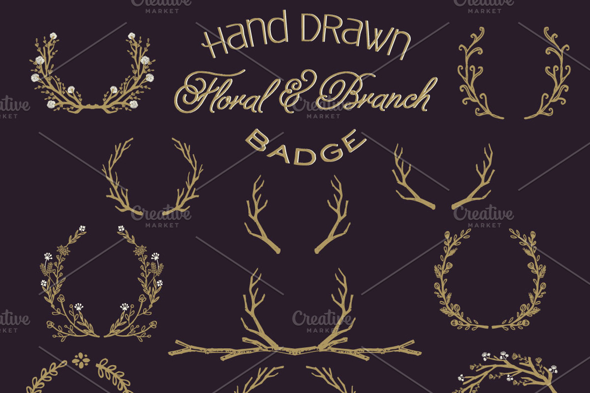 200 Vector Hand Drawn Elements, a Decorative Illustration by SasiHouse (Photo 4 of 4)