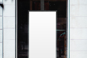 Blank Storefront Poster Display, a Business Photo by SkyNext