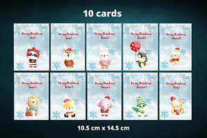 Christmas Card Templates Canva Set