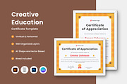 Creative Education Certificate Templ, a Print Template by twinstd (Thumbnail 1 of 3)