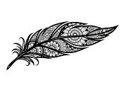 Ornamental Feather SVG Bundle, an Illustration by yasushie (Thumbnail 4 of 31)