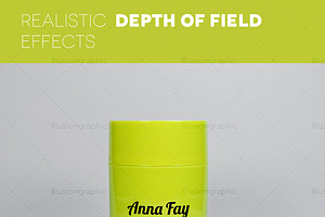 Logo On Cylindrical Box Mockups