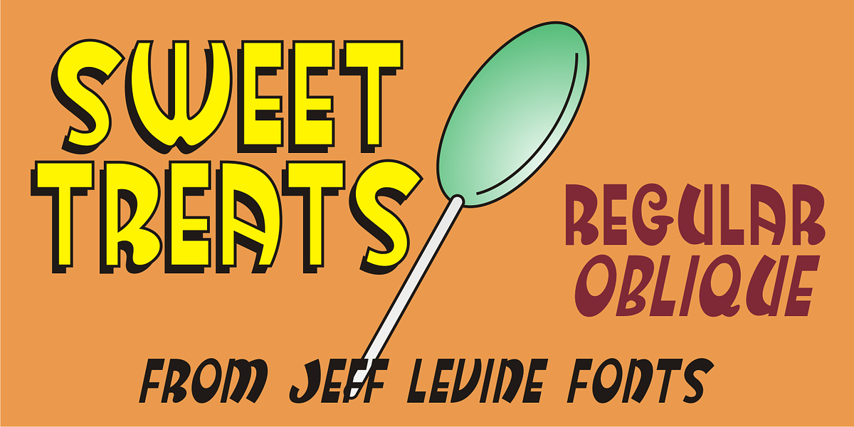 Sweet Treats JNL, a Font by Jeff Levine Fonts