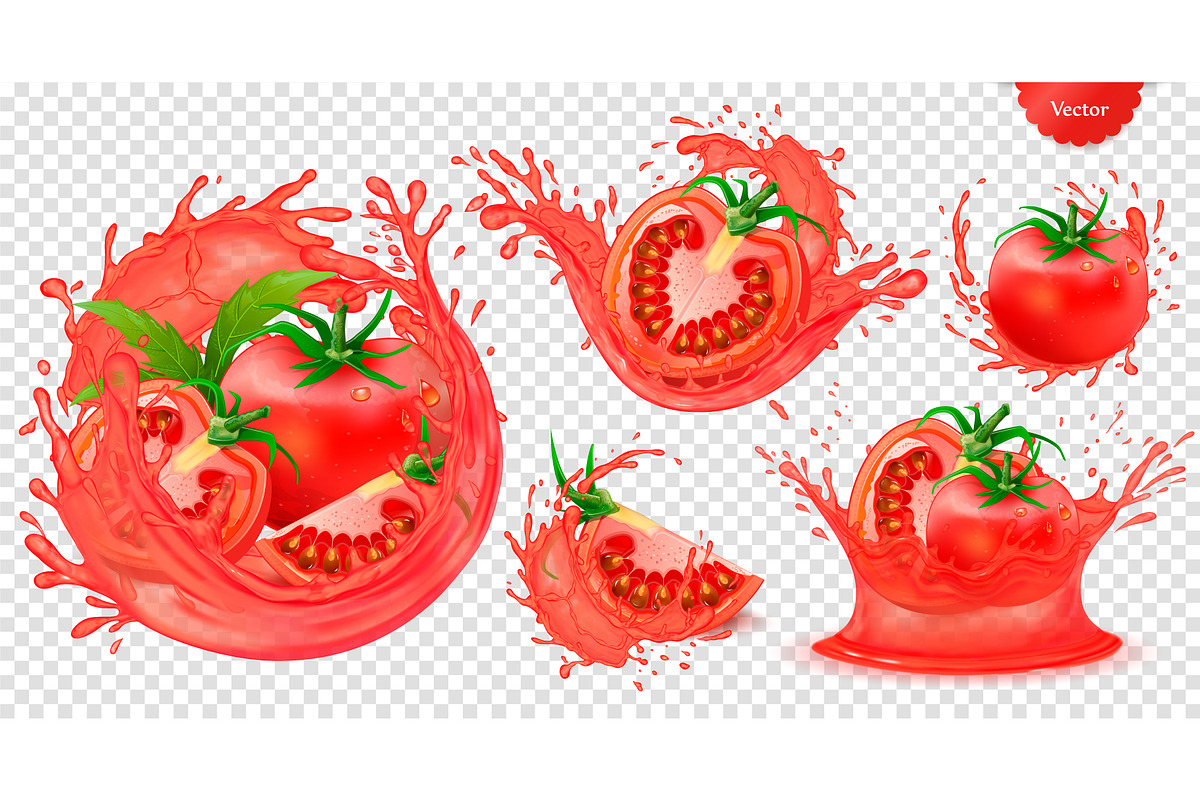 Realistic fresh tomatoes, a Food Illustration by Yayasya