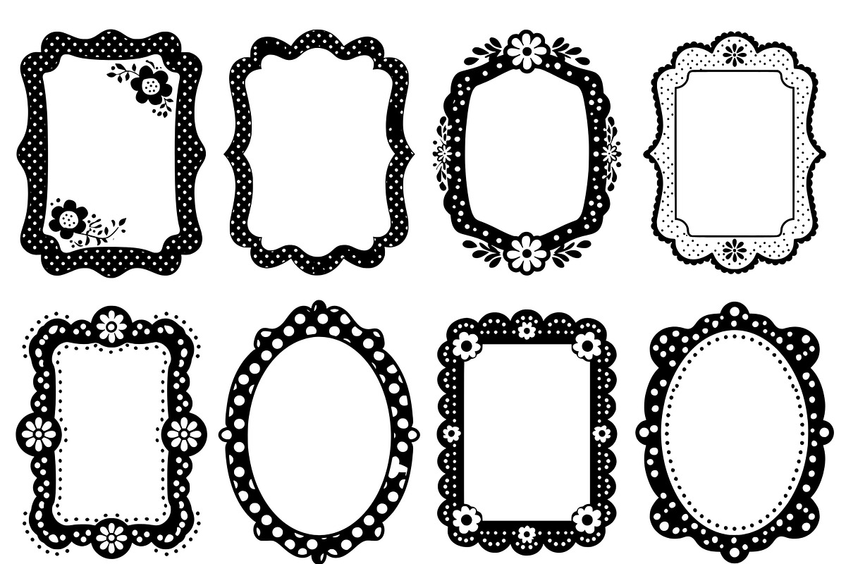 Black & White Polka Dot Frames, an Object Graphic by Pattern Whimsy (Photo 3 of 6)
