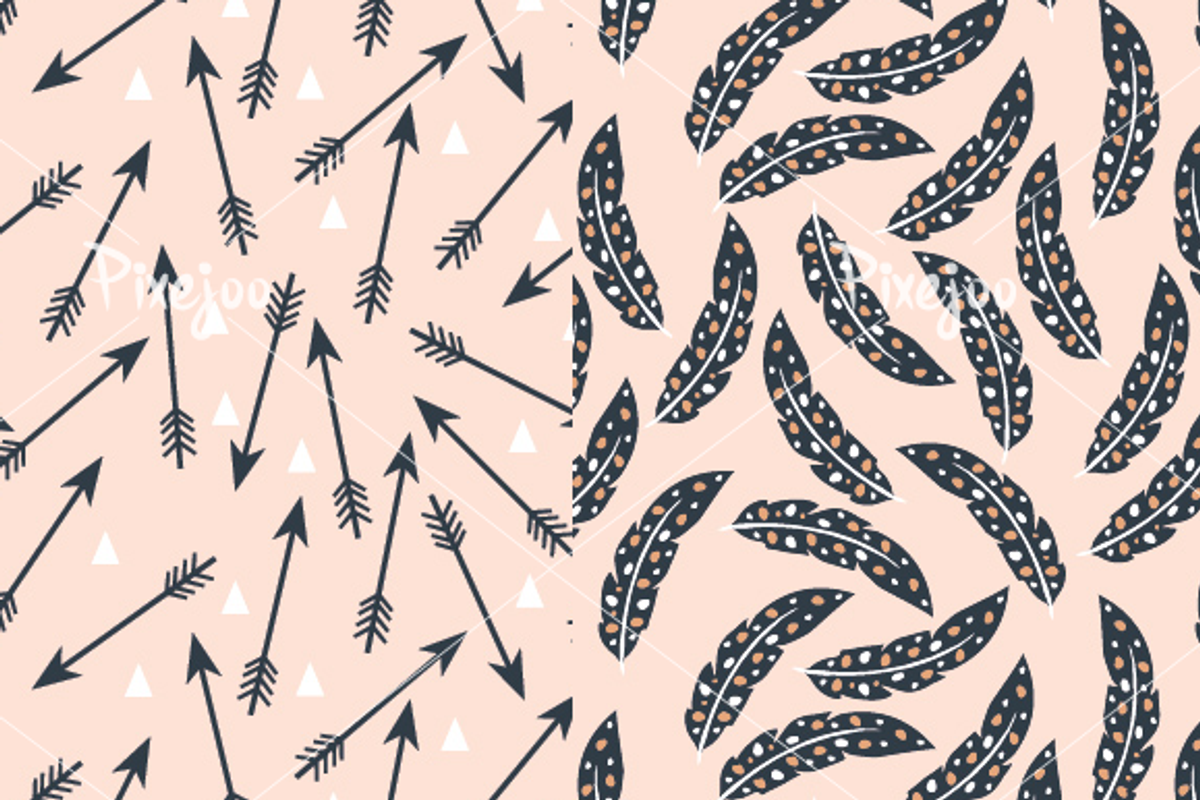 8 Seamless Tribal Patterns preview 4