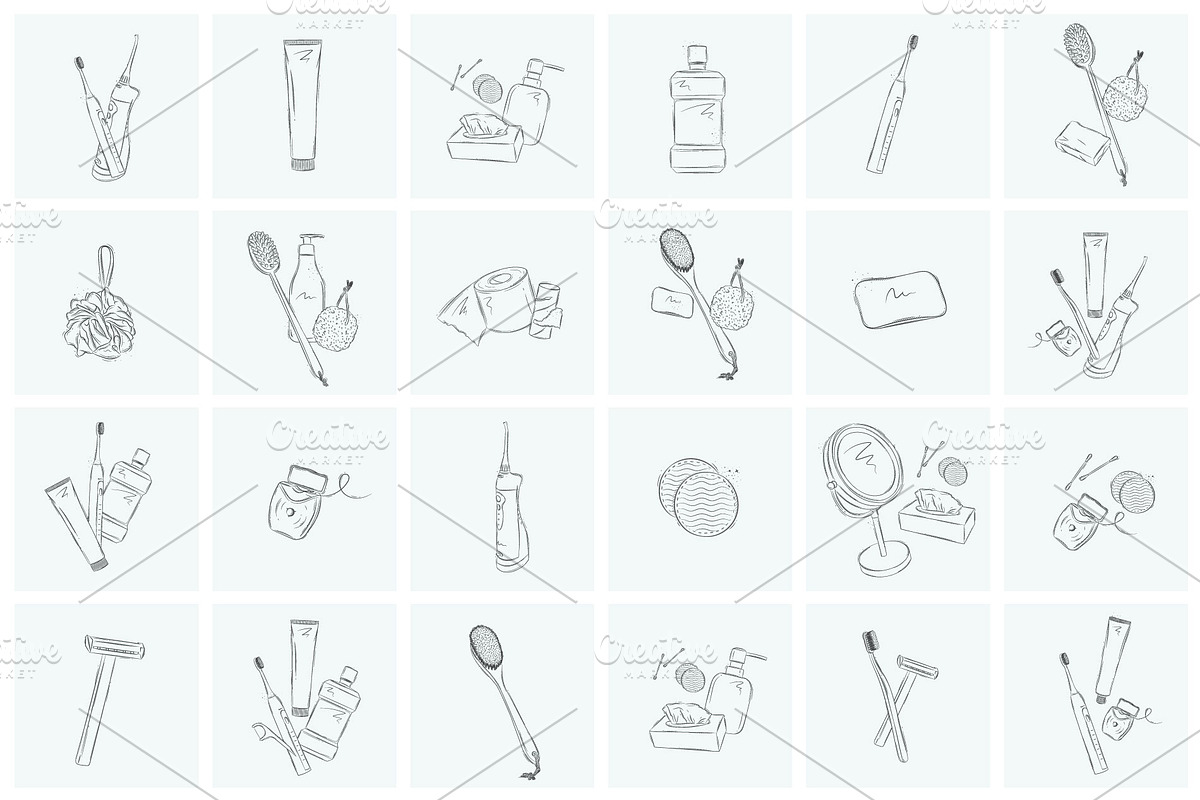 Hygiene Elements, an Outline Icon by Anna (Photo 3 of 3)