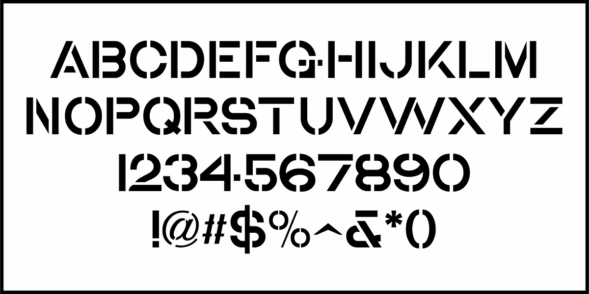 Old Time Stencil JNL, a Font by Jeff Levine Fonts (Photo 3 of 5)