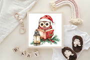 Cute Christmas Critters Clipart, an Illustration by CraftArtStudio (Thumbnail 6 of 6)