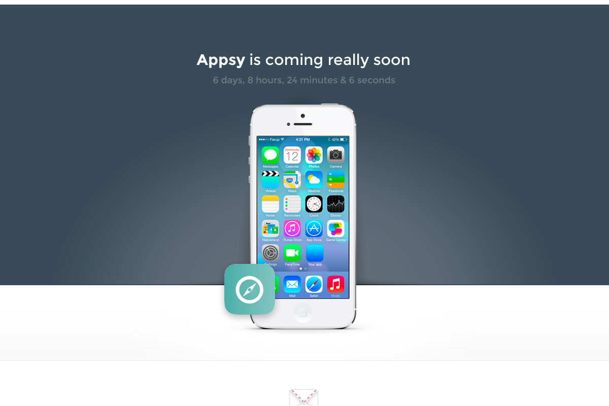 Appsy - Coming Soon Website Template, an App Template by Jamie Peak (Photo 2 of 4)