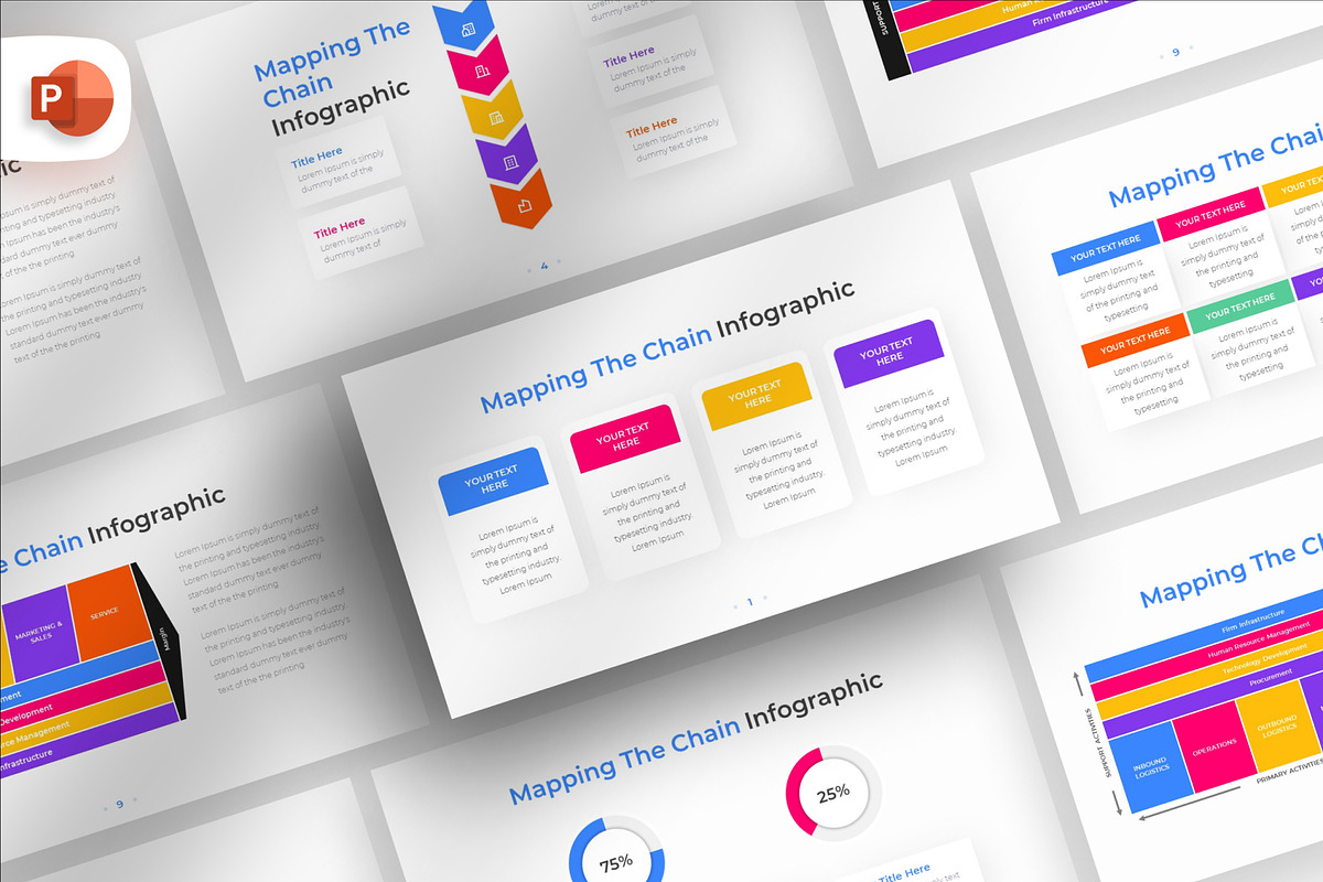 Mapping Chain PowerPoint Infographic, a Presentation Template by Digitcase x Wealthwells (Photo 1 of 4)