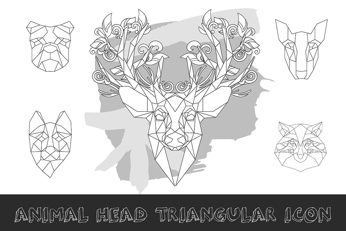 Animal low poly head icon, an Animal Illustration by RAINBOWIRMA (Photo 2 of 4)