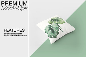 Square Throw Pillow Mockup