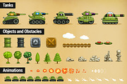 Game Assets for Tank Wars, an Illustration by wowu (Thumbnail 2 of 5)