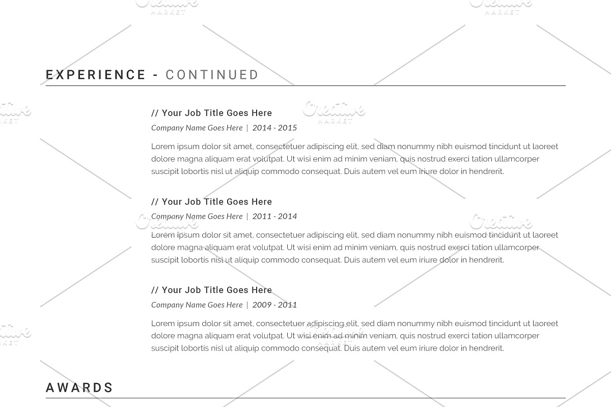 Resume Template / CV, a Resume Template by CreativeZoom (Photo 6 of 7)