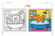 Bold Easy Capybara Days Coloring Pag, an Animal Illustration by Coco Bloom (Thumbnail 5 of 8)
