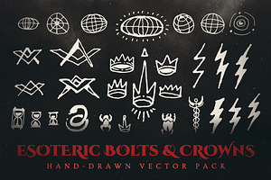 Esoteric Bolts & Crowns Vector Pack