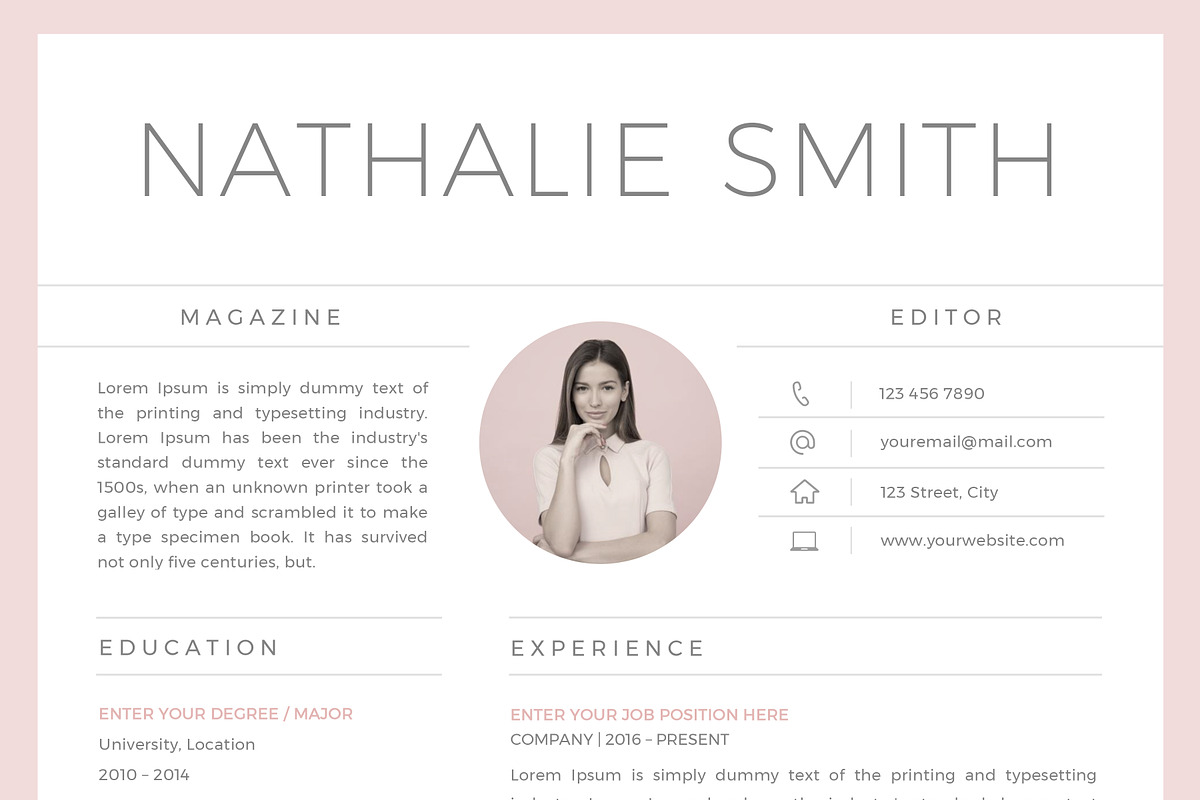 Resume Template / CV Resume Templat, a Resume Template by TheResumeCoach (Photo 6 of 9)