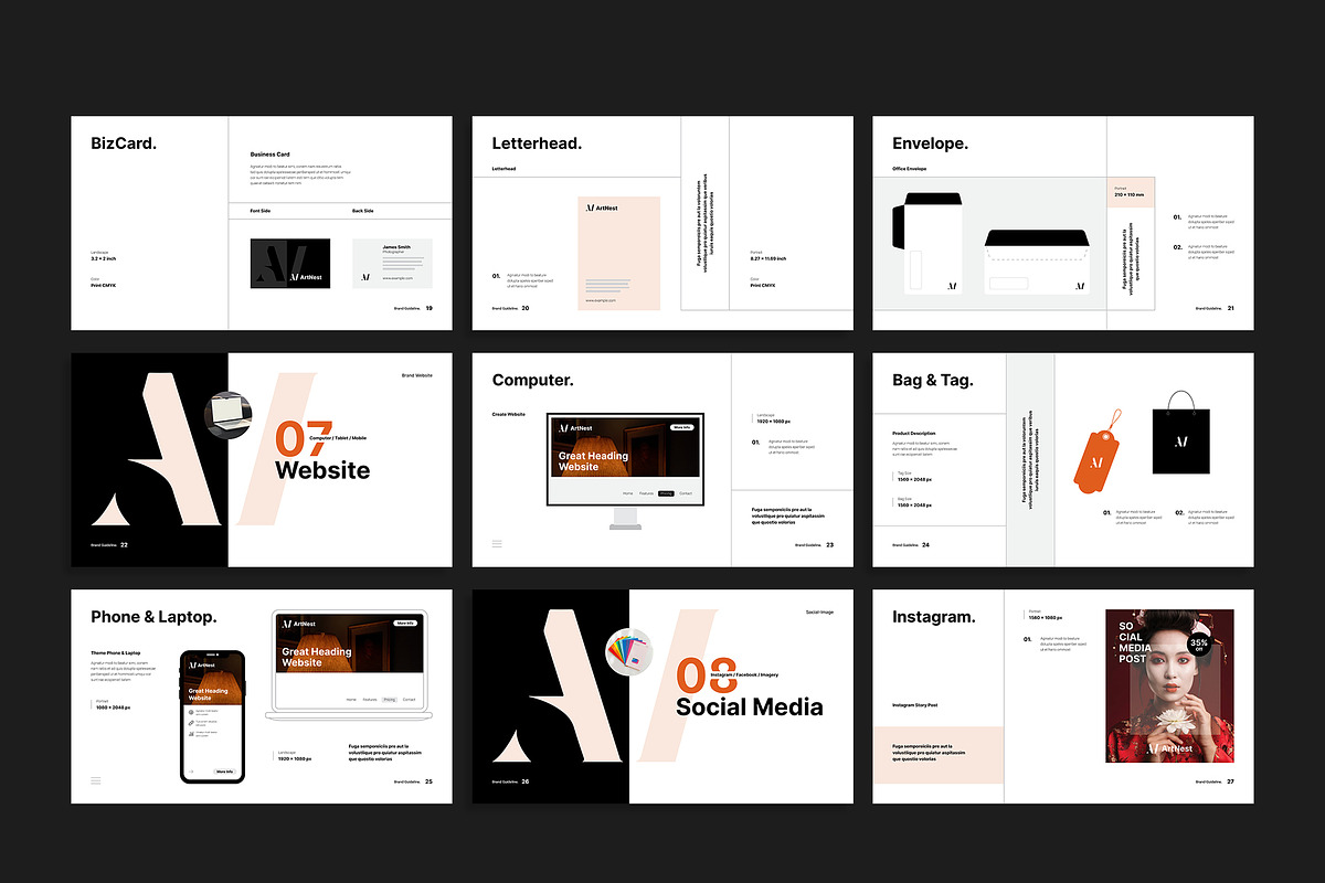 Brand Guideline Presentation Layout, a Presentation Template by Spark ...