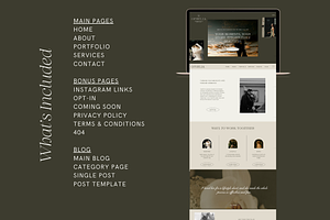 Showit Website Template Ophelia