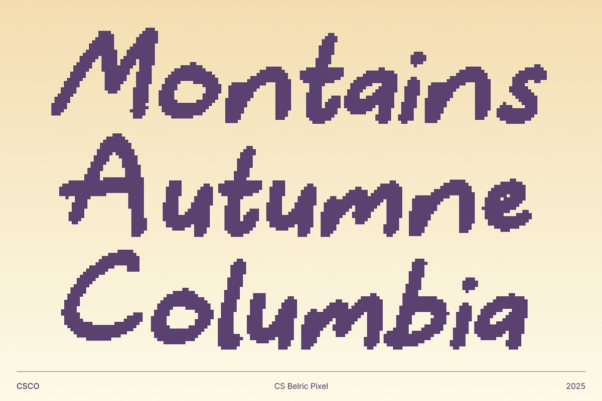 CS Belric Pixel, a Handwritten Font by Craft Supply Co. (Photo 2 of 8)