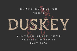 Duskey - Vintage Serif Font Extras