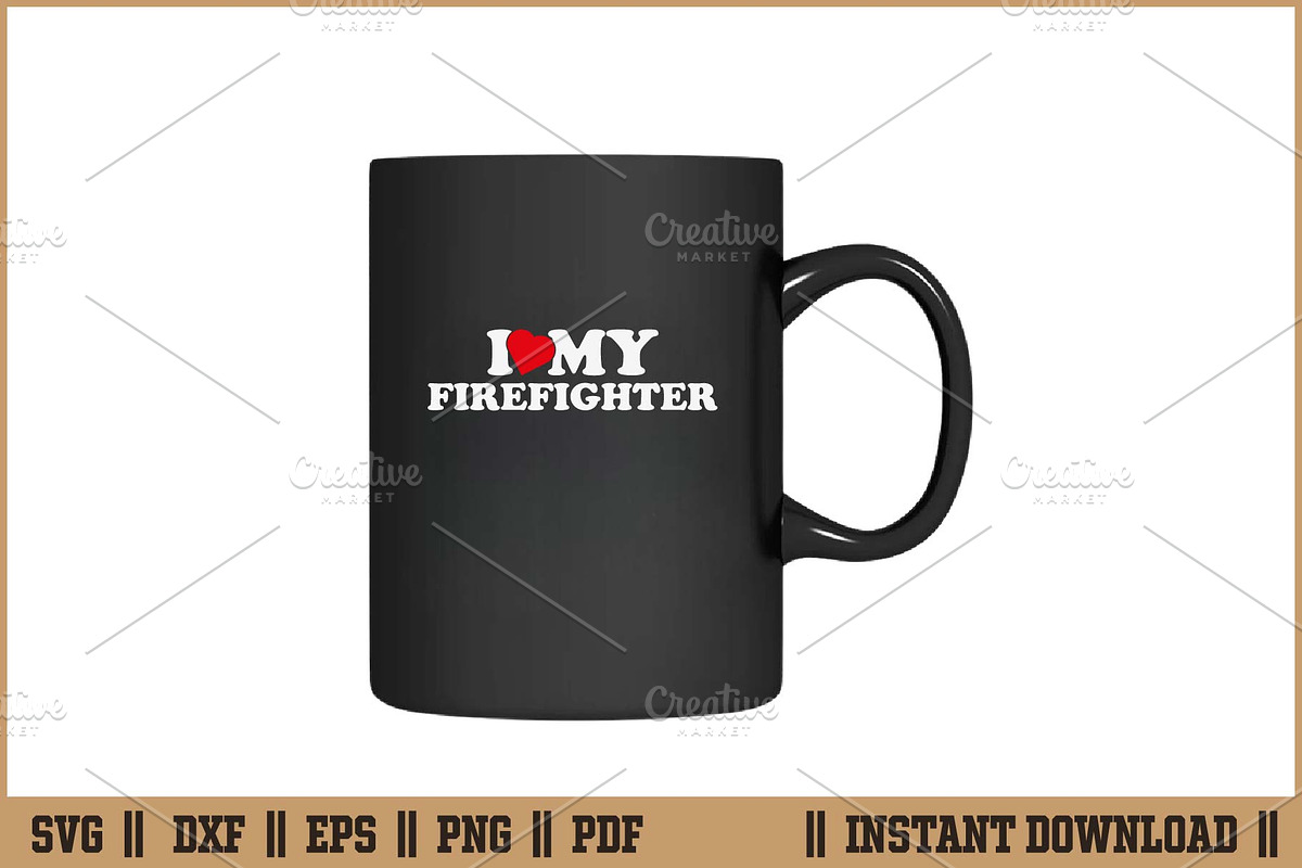 I Love My Firefighter T-Shirt SVG, an Illustration by Handy Arts Studio (Photo 3 of 3)