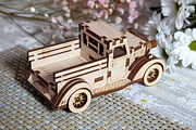 Small Vintage Truck - Laser Cut File, an Object Graphic by VectorPainter (Thumbnail 17 of 21)