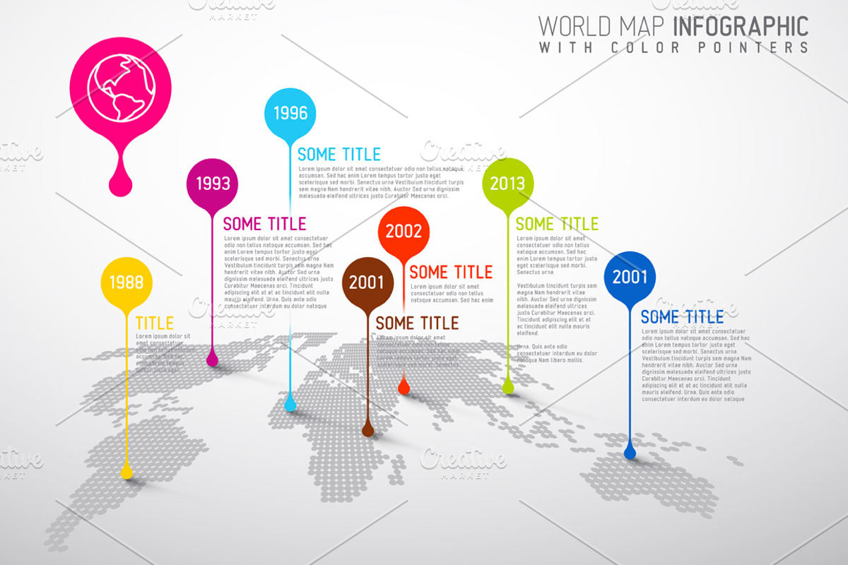 World Map Infographic with Droplets, a Presentation Template by Orson (Photo 2 of 2)