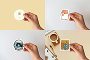 Sticker Mockups Pack, a Packaging Mockup by Dikarte.Store (Thumbnail 2 of 15)