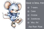 Christmas Cute Mice Clipart Bundle, an Illustration by Pixels.Craft (Thumbnail 3 of 6)