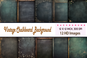 Vintage Chalkboard Background, a Background Graphic by Printable Treasure