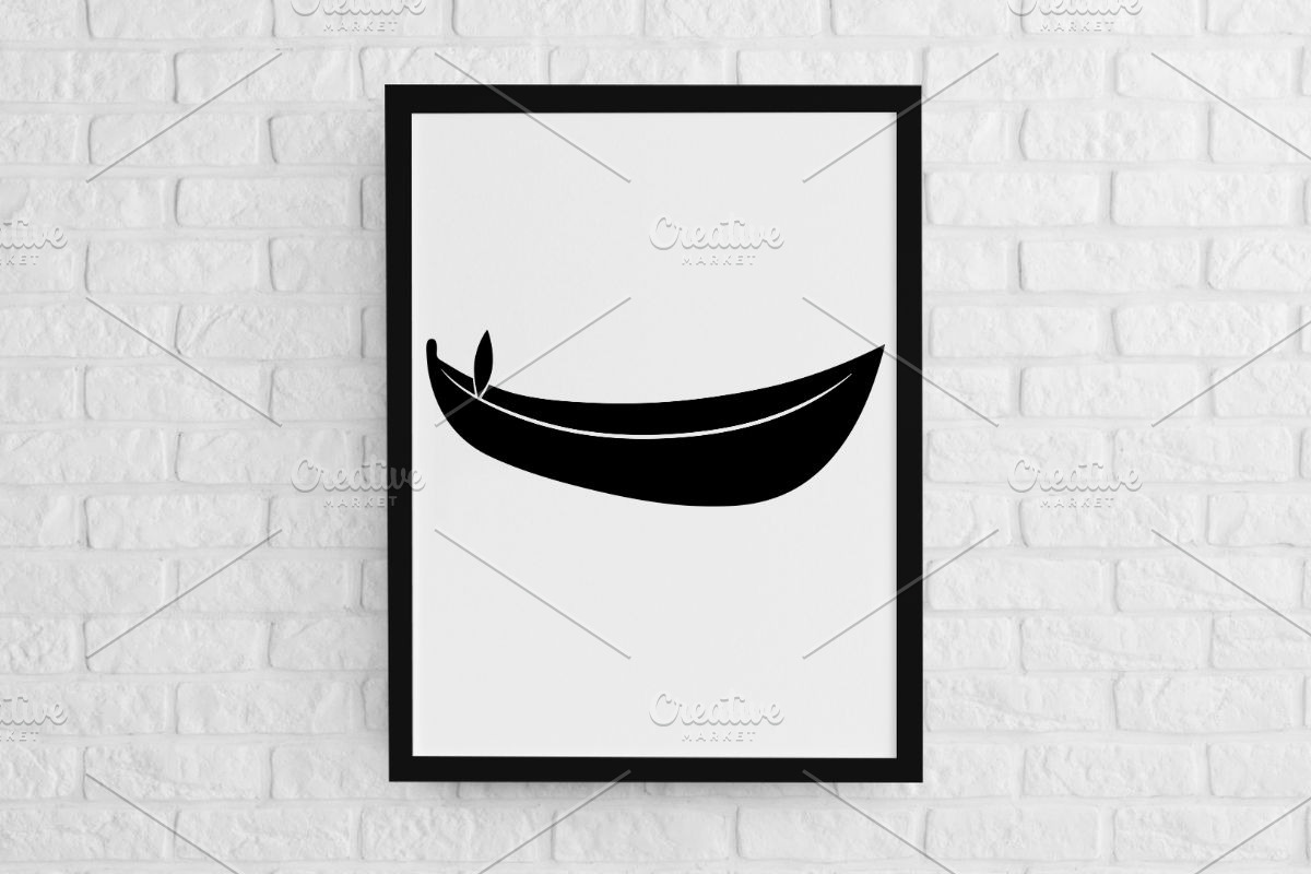 Canoe Silhouette SVG #2, a Transportation Illustration by newminddesign (Photo 2 of 5)