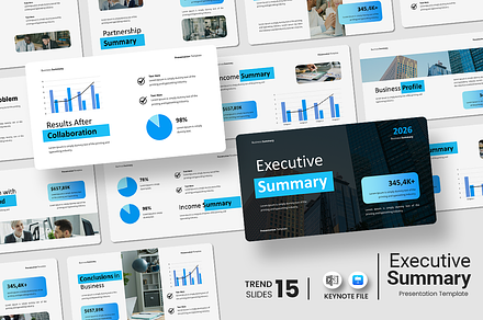 Executive Summary - Keynote Template, a Presentation Template by Iqsiart Studio