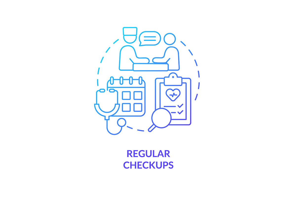 Regular checkup gradient concept, an Icon by IMG Visuals