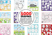 5000 in 1 - Black lines Mega Bundle, an Illustration by PrettyBundles (Thumbnail 2 of 27)