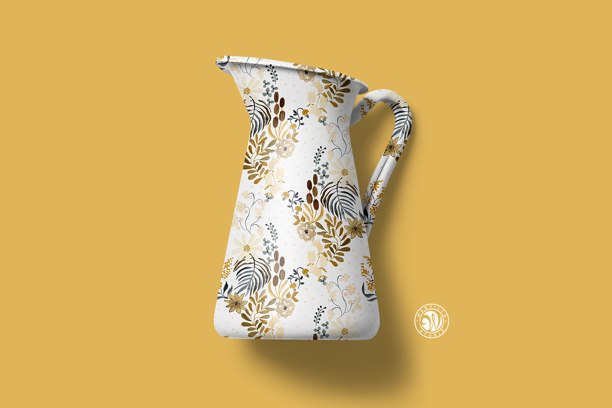 Watercolor Motif Pattern, a Pattern Graphic by Webvilla Studio