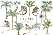 Monkeys and palms, a Pattern Graphic by Anyuka (Thumbnail 11 of 12)