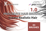 Procreate Hair Brushes, a Brush Add-On by Extreme Brushes (Thumbnail 1 of 2)