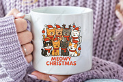 Meowy Christmas PNG Cat Sublimation, an Illustration by CraftArtStudio (Thumbnail 2 of 4)