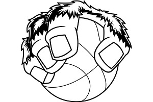 Black And White Gorilla Claw, an Illustration by HitToon