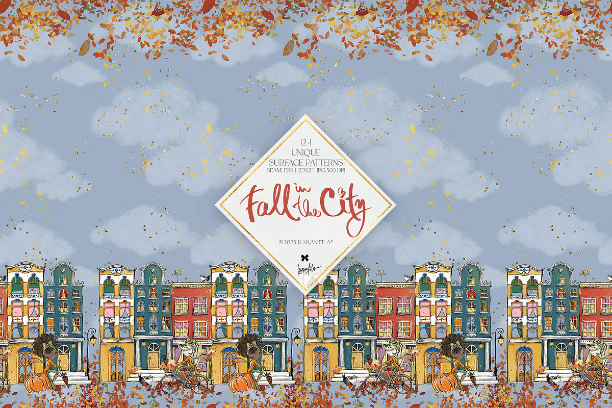 Fall City Hand Drawn Autumn Patterns, a Pattern Graphic by KaramfilaS (Photo 11 of 21)