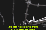 Dread Renders Vol. 2 - Barbed Wire, an Object Graphic by Dreadlabs (Thumbnail 1 of 5)
