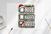 Once Nice Once Naughty Christmas PNG, a Seasonal Illustration by Canvas Craft (Thumbnail 6 of 6)