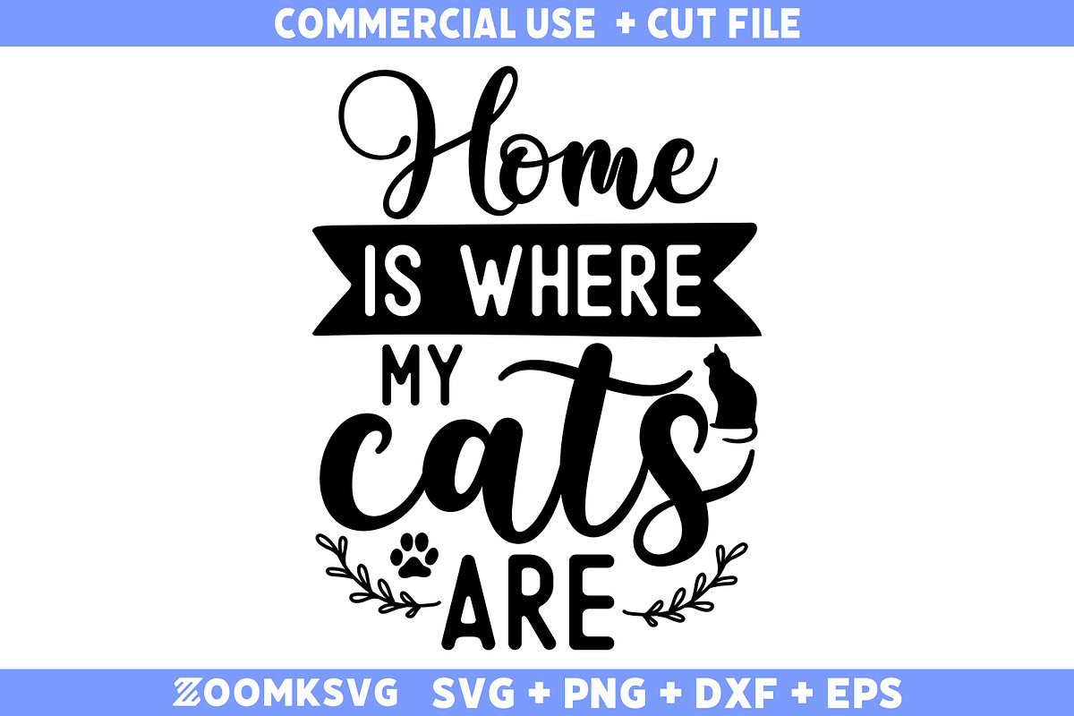 Cat SVG Bundle 20 Designs, an Illustration by ZoomkSVG (Photo 25 of 42)