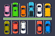 Top view parking lot with colourful, a Transportation Illustration by Yayasya (Thumbnail 3 of 3)
