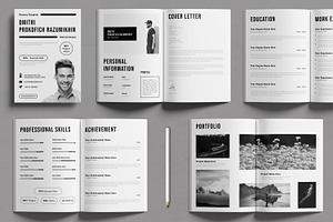 Resume Booklet Template Layout, a Resume Template by ContestDesign