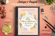 [-50%*] BUNDLE VI Foliage & Crayon, an Invitation Template by The Wedding Shop (Thumbnail 3 of 8)