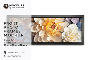Front Photo Frame Mockup – Ratio 3x1