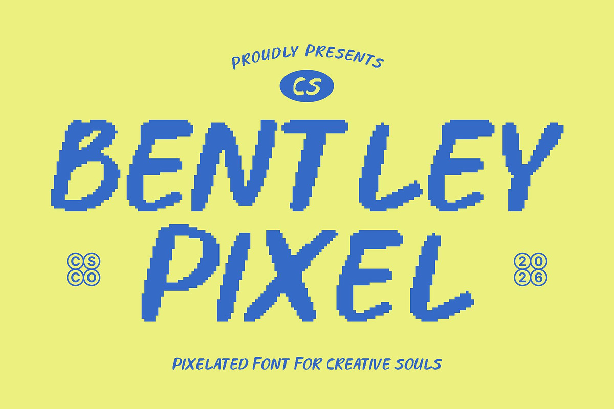CS Bentley Pixel, a Handwritten Font by Craft Supply Co. (Photo 1 of 8)